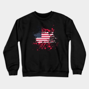 American Flag Splash Crewneck Sweatshirt